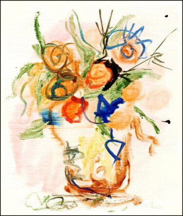 Drawing titled "bouquet 2.jpg" by Dima Wilms, Original Artwork, Acrylic