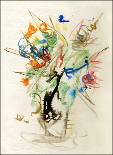Dessin intitulée "bouquet 4.jpg" par Dima Wilms, Œuvre d'art originale, Acrylique