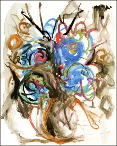 Drawing titled "bouquet 7.jpg" by Dima Wilms, Original Artwork, Acrylic