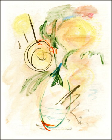 Drawing titled "bouquet 8.jpg" by Dima Wilms, Original Artwork, Acrylic