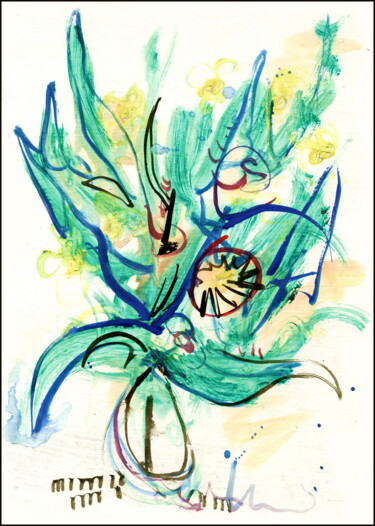 Drawing titled "bouquet 21.jpg" by Dima Wilms, Original Artwork, Acrylic
