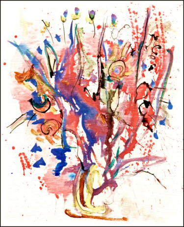 Drawing titled "bouquet 46.jpg" by Dima Wilms, Original Artwork, Acrylic