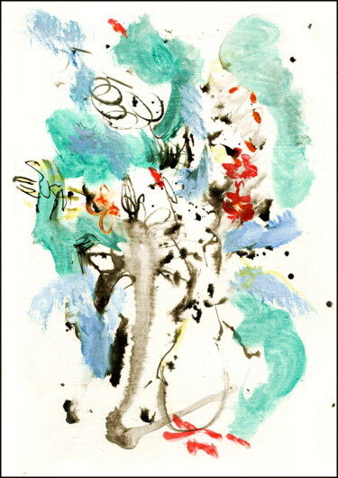 Drawing titled "bouquet 50.jpg" by Dima Wilms, Original Artwork, Acrylic