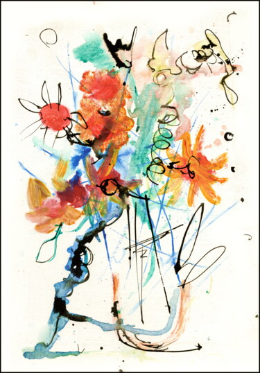 「bouquet 52.jpg」というタイトルの描画 Dima Wilmsによって, オリジナルのアートワーク, アクリル