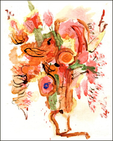 Drawing titled "bouquet 62.jpg" by Dima Wilms, Original Artwork, Acrylic