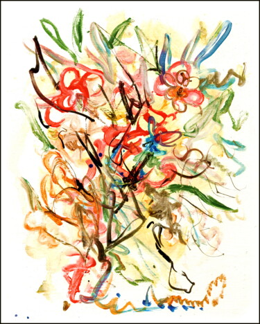 Desenho intitulada "bouquet 69.jpg" por Dima Wilms, Obras de arte originais, Acrílico