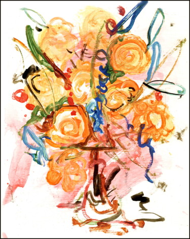 Dessin intitulée "bouquet 75.jpg" par Dima Wilms, Œuvre d'art originale, Acrylique