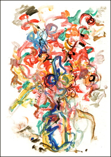 Dessin intitulée "bouquet  95.jpg" par Dima Wilms, Œuvre d'art originale, Acrylique