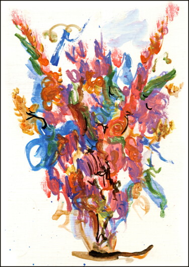 Drawing titled "bouquet  97.jpg" by Dima Wilms, Original Artwork, Acrylic