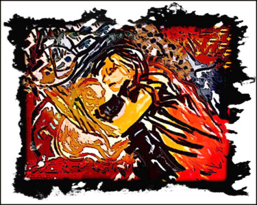 Digitale Kunst mit dem Titel "mother with child…" von Dima Wilms, Original-Kunstwerk, 2D digitale Arbeit