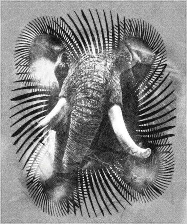 Digital Arts titled "слон  elephant  2" by Dima Wilms, Original Artwork, 2D Digital Work