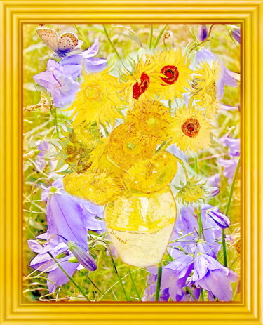 Digital Arts titled "Подсолнухи ван Гога…" by Dima Wilms, Original Artwork, 2D Digital Work