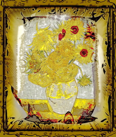 Цифровое искусство под названием "Подсолнухи ван Гога…" - Dima Wilms, Подлинное произведение искусства, 2D Цифровая Работа
