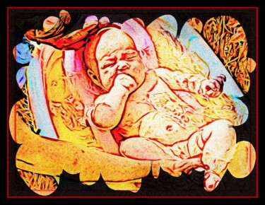 Digitale Kunst getiteld "младенец 3" door Dima Wilms, Origineel Kunstwerk, 2D Digital Work