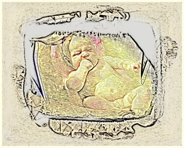 Digitale Kunst getiteld "младенец 2" door Dima Wilms, Origineel Kunstwerk, 2D Digital Work