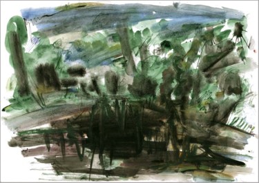 Рисунок под названием "marais    swamp бол…" - Dima Wilms, Подлинное произведение искусства, Гуашь