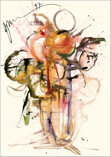 Dessin intitulée "букет Плоды 5  Bouq…" par Dima Wilms, Œuvre d'art originale, Gouache