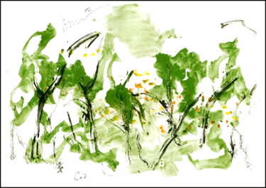 Dessin intitulée "verger  Garden  Сад…" par Dima Wilms, Œuvre d'art originale, Gouache