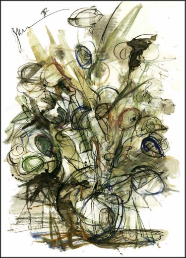 Рисунок под названием "Bouquet. Judée Буке…" - Dima Wilms, Подлинное произведение искусства, Гуашь