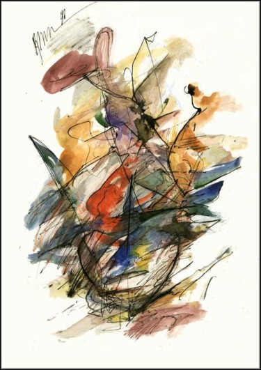 Dessin intitulée "Букет Кораблик в шт…" par Dima Wilms, Œuvre d'art originale, Gouache