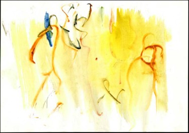 Рисунок под названием "Dernières personnes…" - Dima Wilms, Подлинное произведение искусства, Гуашь