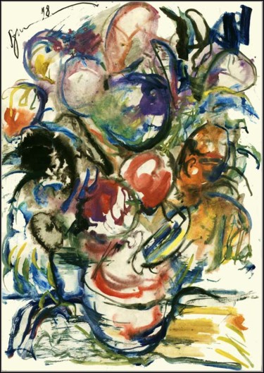 Рисунок под названием "Encore Van Gogh Опя…" - Dima Wilms, Подлинное произведение искусства, Гуашь