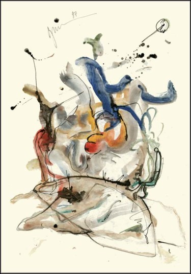 Рисунок под названием "séparation Разлука…" - Dima Wilms, Подлинное произведение искусства, Гуашь