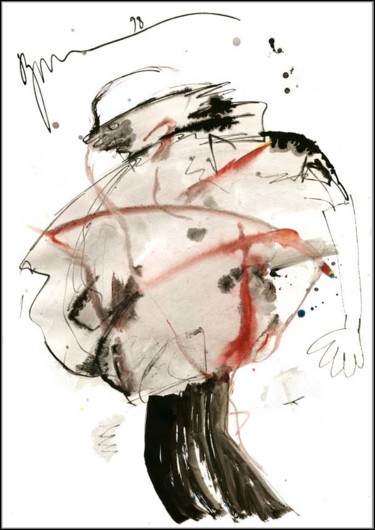 Drawing titled "Парнишка Boy 7" by Dima Wilms, Original Artwork, Watercolor