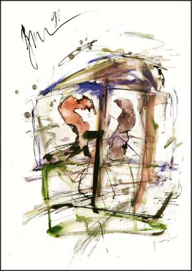 Dessin intitulée "Explication Объясне…" par Dima Wilms, Œuvre d'art originale, Gouache