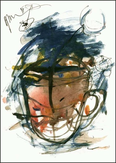 Рисунок под названием "Chope  Пивная кружк…" - Dima Wilms, Подлинное произведение искусства, Гуашь