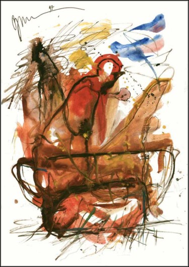 Рисунок под названием "Altar on which ther…" - Dima Wilms, Подлинное произведение искусства, Гуашь