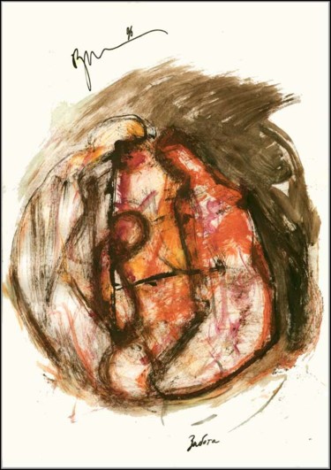 Desenho intitulada "Souci Забота Concer…" por Dima Wilms, Obras de arte originais, Guache