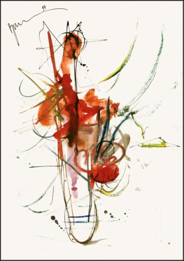 Dibujo titulada "Bouquet. Exclamatio…" por Dima Wilms, Obra de arte original, Gouache