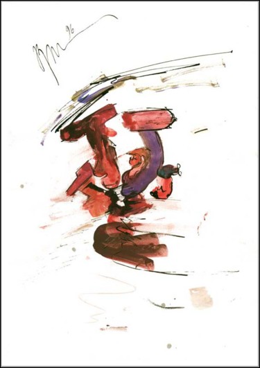 Рисунок под названием "Hammers and childre…" - Dima Wilms, Подлинное произведение искусства, Гуашь