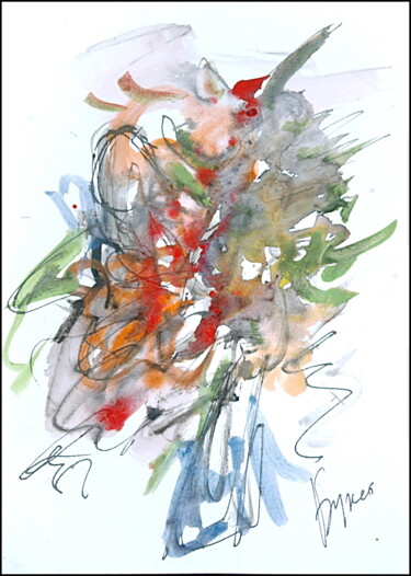 Disegno intitolato "Bouquet  Букет 745 4" da Dima Wilms, Opera d'arte originale, Gouache