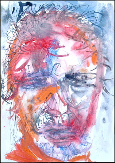Drawing titled "Series " Ugly self-…" by Dima Wilms, Original Artwork, Gouache