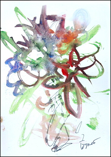 Drawing titled "Bouquet  Букет 7465" by Dima Wilms, Original Artwork, Gouache