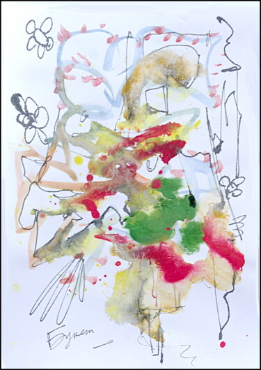 Dibujo titulada "Bouquet  Букет  465…" por Dima Wilms, Obra de arte original, Gouache