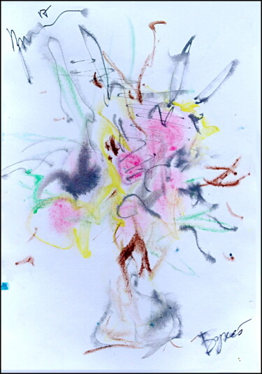 Drawing titled "Bouquet  Букет 6598" by Dima Wilms, Original Artwork, Gouache