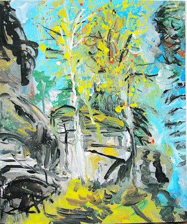 Картина под названием "cliffs  утесы falai…" - Dima Wilms, Подлинное произведение искусства, Акрил