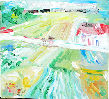 Картина под названием "d'après Van Gogh по…" - Dima Wilms, Подлинное произведение искусства, Акрил