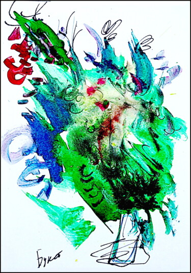 Arte digitale intitolato "bouquet Rooster bou…" da Dima Wilms, Opera d'arte originale, Lavoro digitale 2D