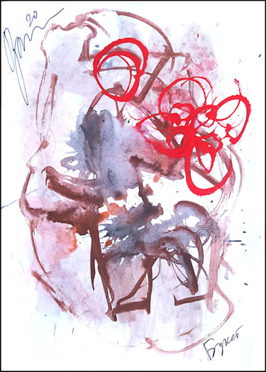Рисунок под названием "bouquet 876745" - Dima Wilms, Подлинное произведение искусства, Акварель