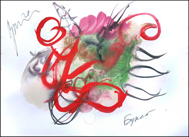 Disegno intitolato "bouquet 8766" da Dima Wilms, Opera d'arte originale, Acquarello