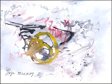 Disegno intitolato "take away the cart…" da Dima Wilms, Opera d'arte originale, Acquarello