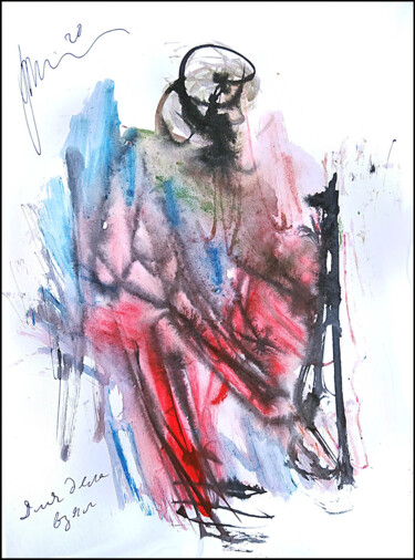 Dessin intitulée "took for business…" par Dima Wilms, Œuvre d'art originale, Aquarelle