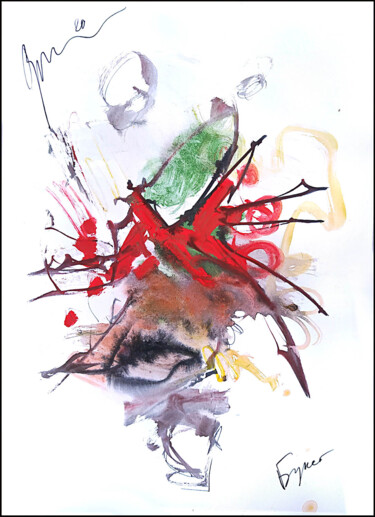 Tekening getiteld "abstract bouquet 74…" door Dima Wilms, Origineel Kunstwerk, Aquarel