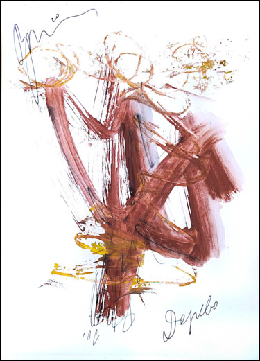 Рисунок под названием "дерево wood  bois" - Dima Wilms, Подлинное произведение искусства, Акварель