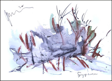 Zeichnungen mit dem Titel "бурелом6  brise-ven…" von Dima Wilms, Original-Kunstwerk, Aquarell