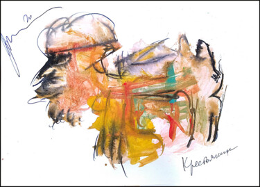 Drawing titled "крестьянин   paysan…" by Dima Wilms, Original Artwork, Watercolor